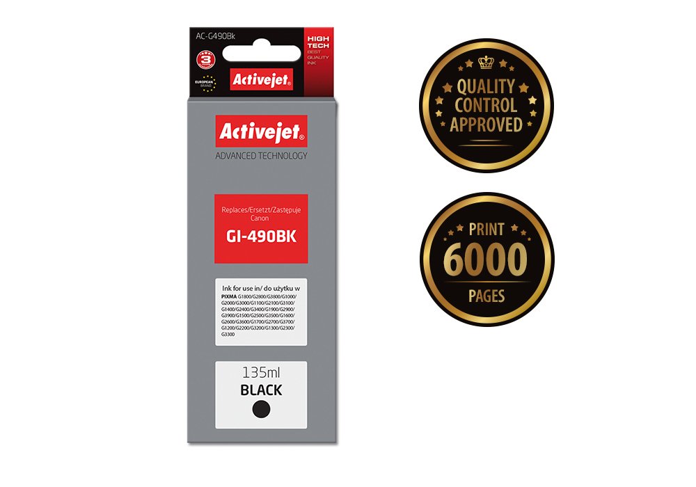 EAN 5901443110699 - Activejet AC-G490Bk cartucho de tinta 1 pieza(s) Compatible Alto rendimiento (XL) imagen 2
