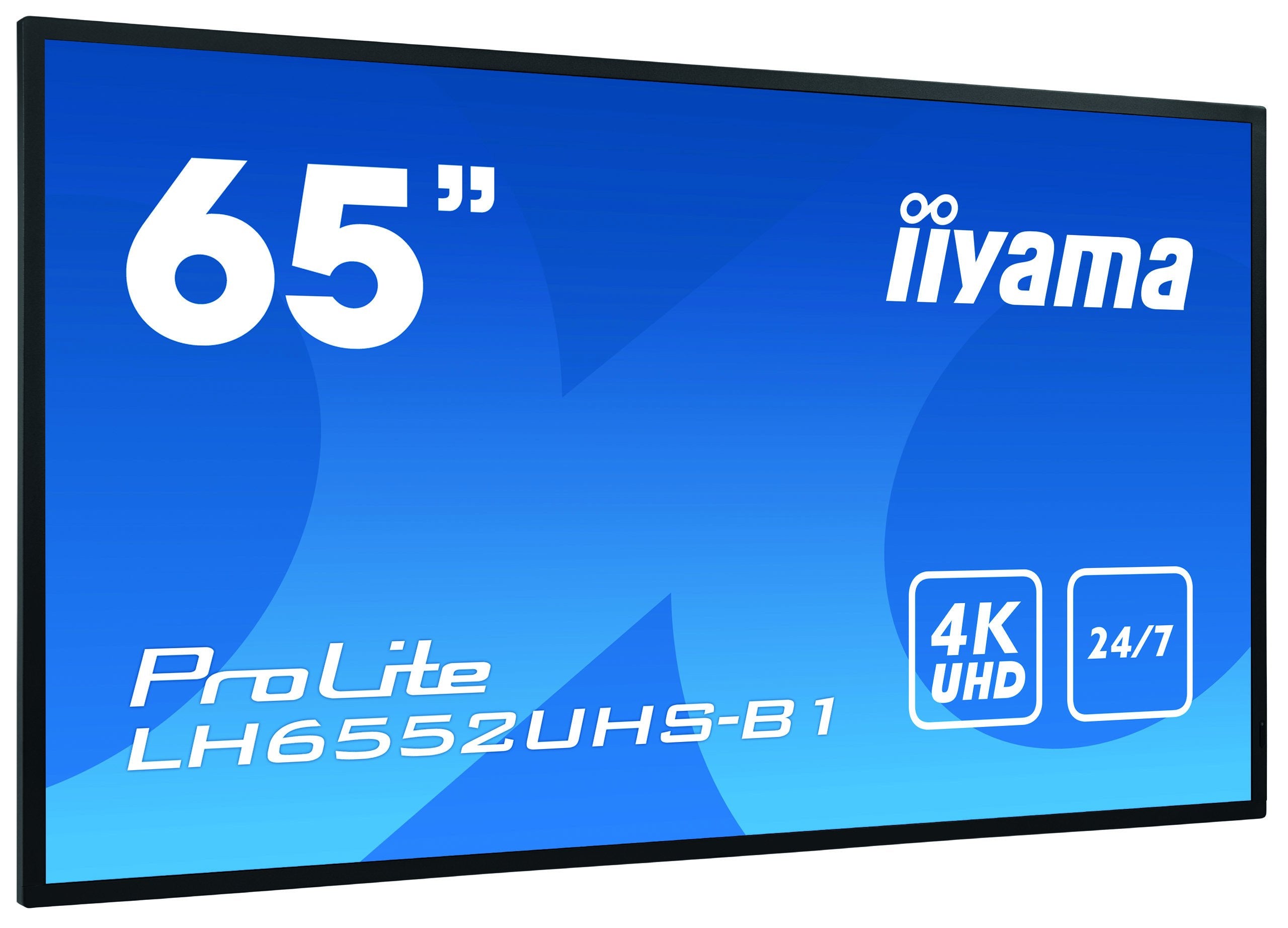 Iiyama Lh6552uhs-B1 Pantalla De Señalización Pantalla Plana Para Señalización Digital 163,8 Cm (64.5") Ips 500 Cd / M² 4k Ultra Hd Negro Procesador Incorporado Android 8.0 24/7