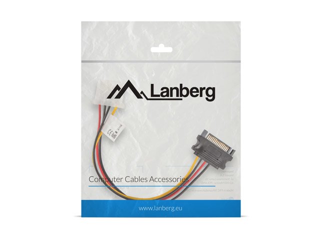Lanberg Cable Alimentacion Molex Hembra A Sata Macho Ca-Sahd-10cu-0015 15 CentaâMetros