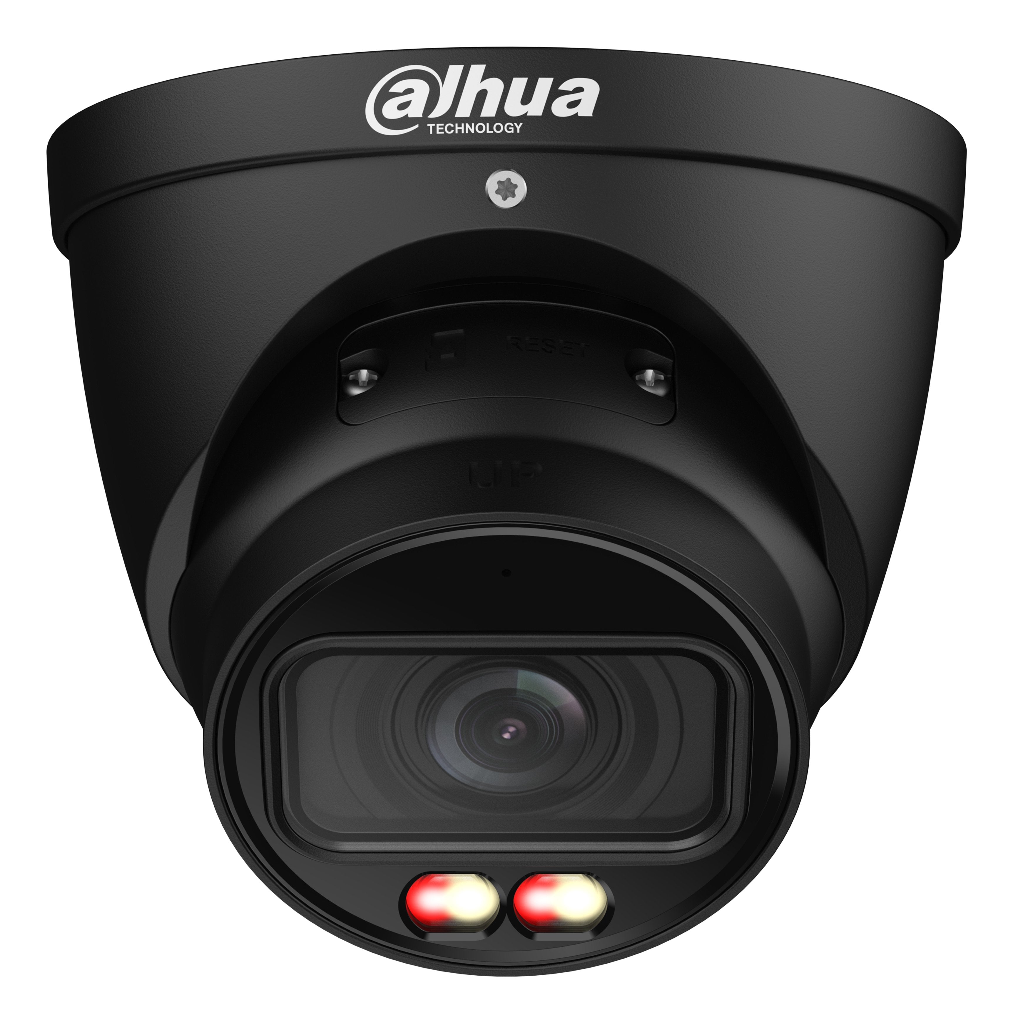 Dahua Ipc-Hdw5459t-Ze-Il-B Minidomo Ip 4m H265 Full Color Wdr140db Iluminación Dual Led40m/Ir50m 2.7-12mm Ip67 Epoe Mic Ai. Color Negro