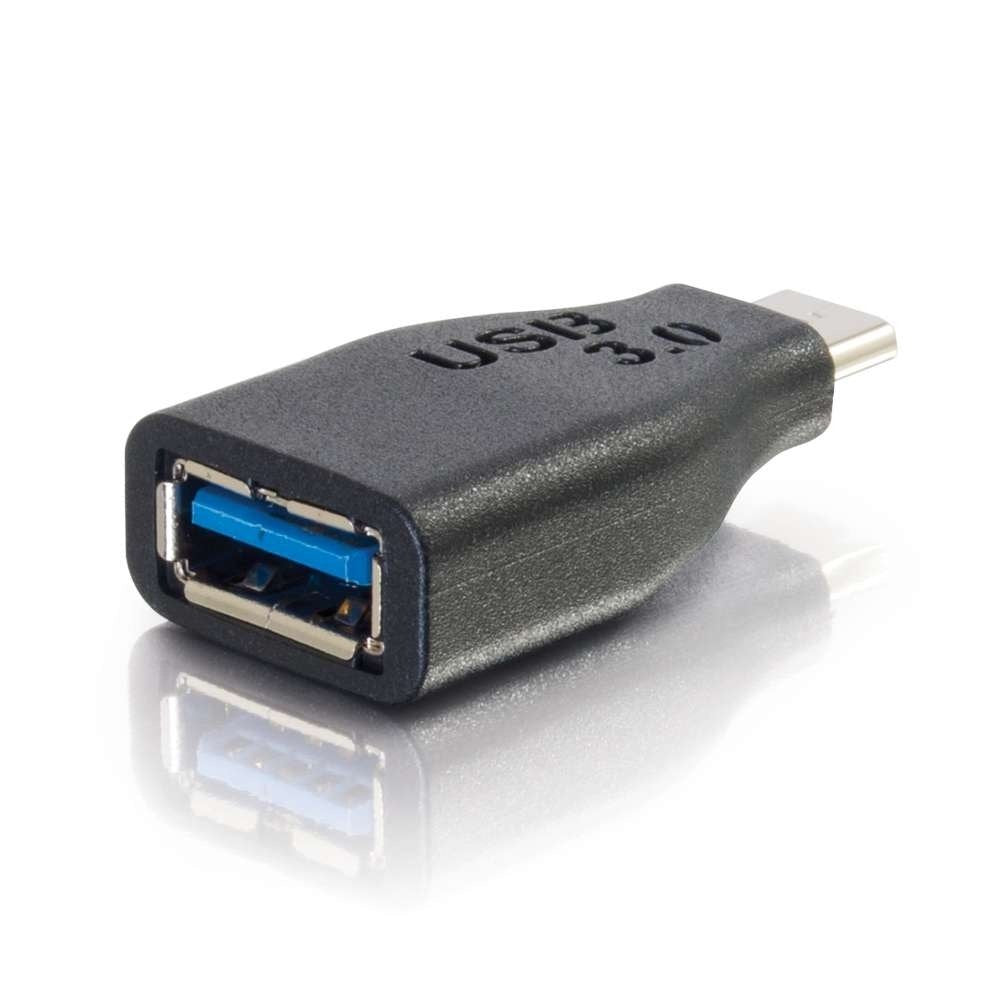 C2g Usb C To Usb Adapter Usb C 3.1 To Usb A Adapter M/F Adaptador Usb Usb Tipo A (H) A 24 Pin Usb-C (M) Usb 3.0 Negro