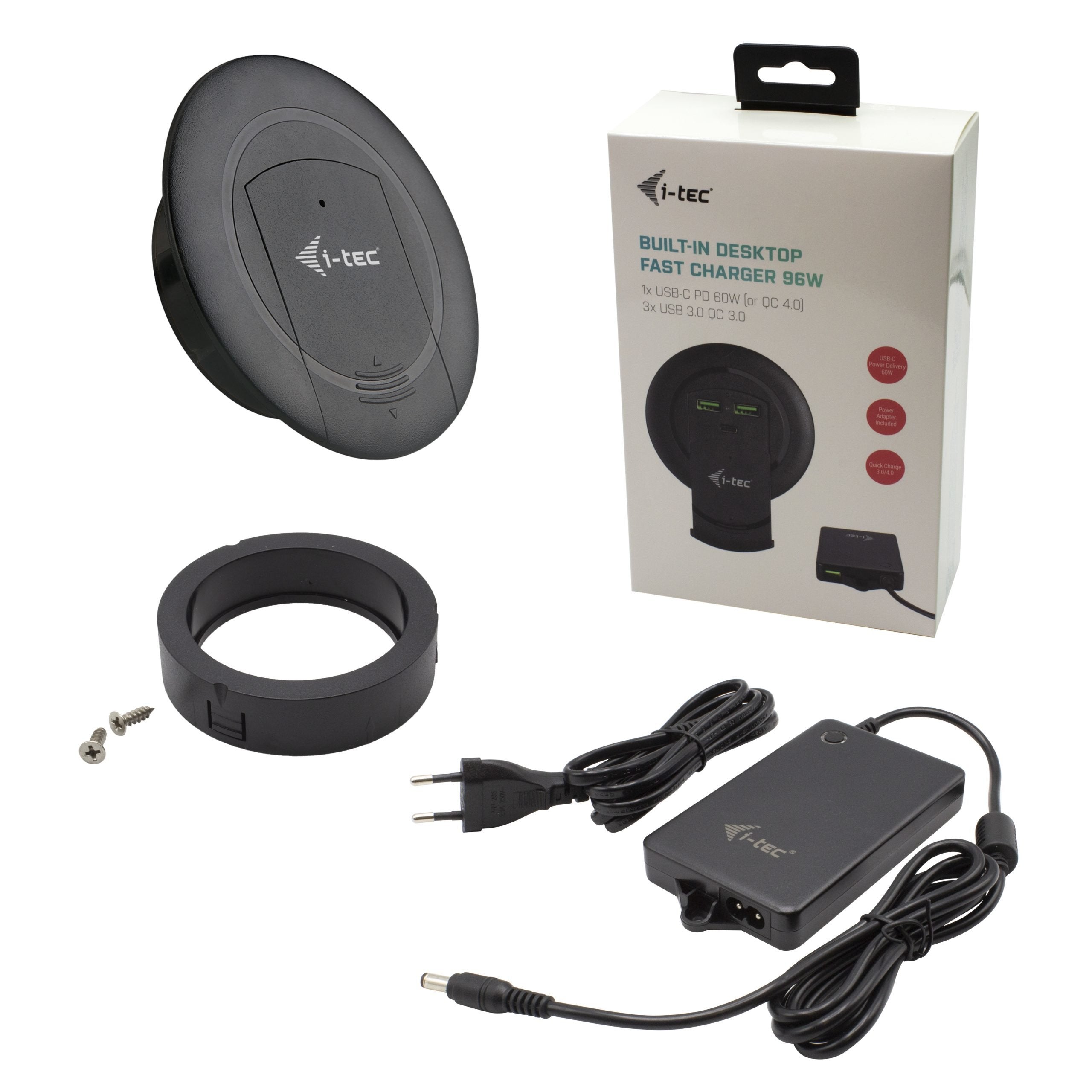 EAN 8595611703355 - i-tec CHARGER96WD cargador de dispositivo móvil Universal Negro Corriente alterna Carga rápida Interior imagen 5