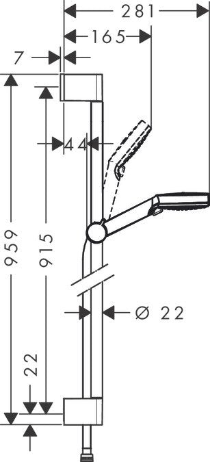 Hansgrohe Crometta Set De Ducha 100 Vario Con Barra De Ducha 90cm