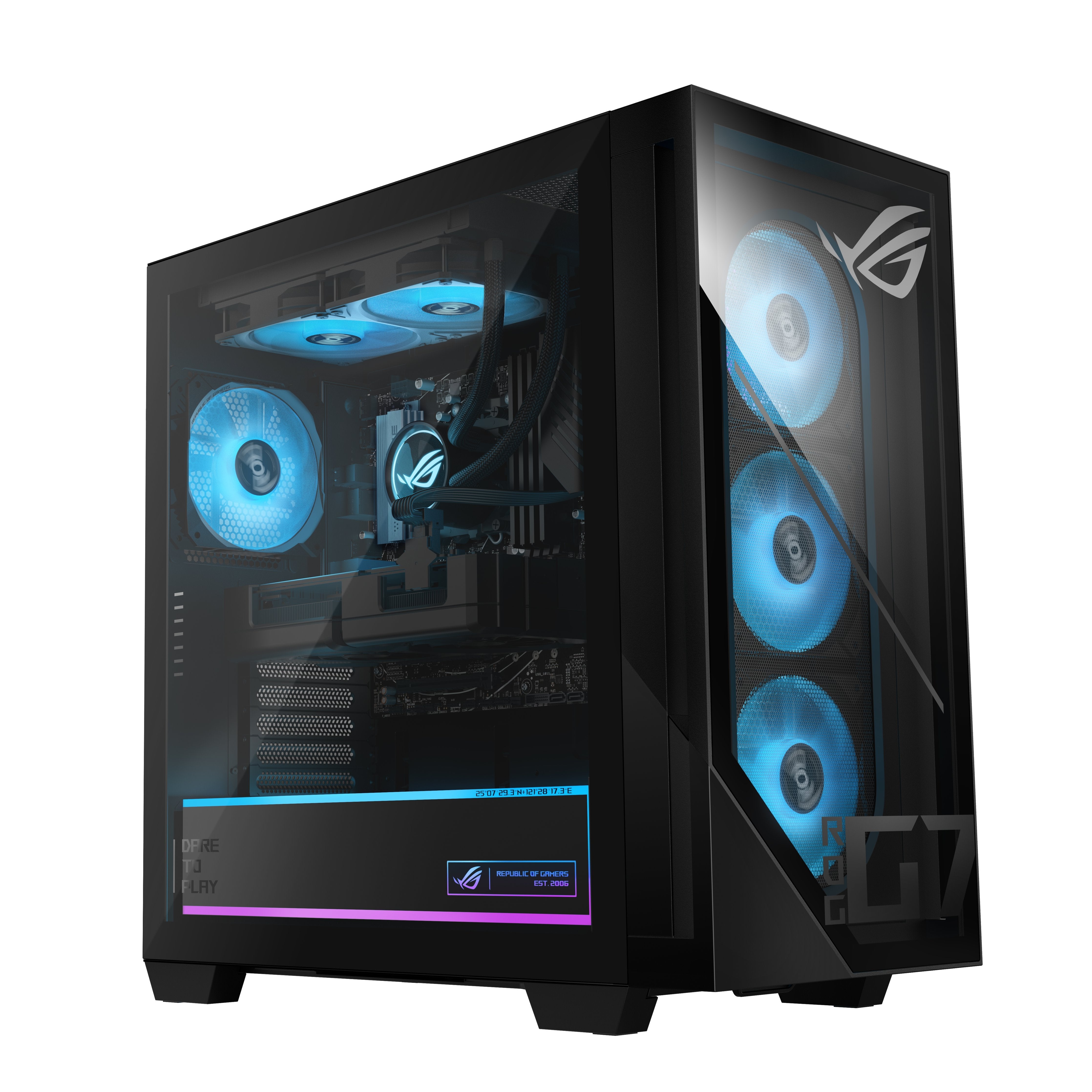 Asus Rog G700 Gm700tz-R9800x0370 - Sobremesa Gaming De (Amd Ryzen 7 9800x3d, 32gb Ram, 1tb Ssd, Nvidia Rtx 5070 12gb, Sin Sistema Operativo) Negro
