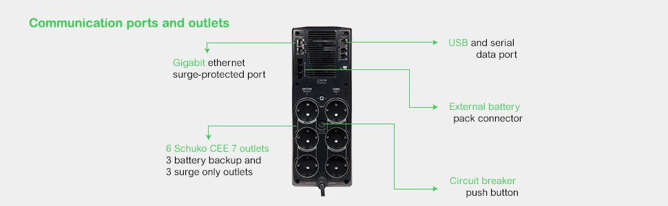 EAN 0731304286875 - APC Back-UPS Pro sistema de alimentación ininterrumpida (UPS) Línea interactiva 1,5 kVA 865 W 6 salidas A imagen 11