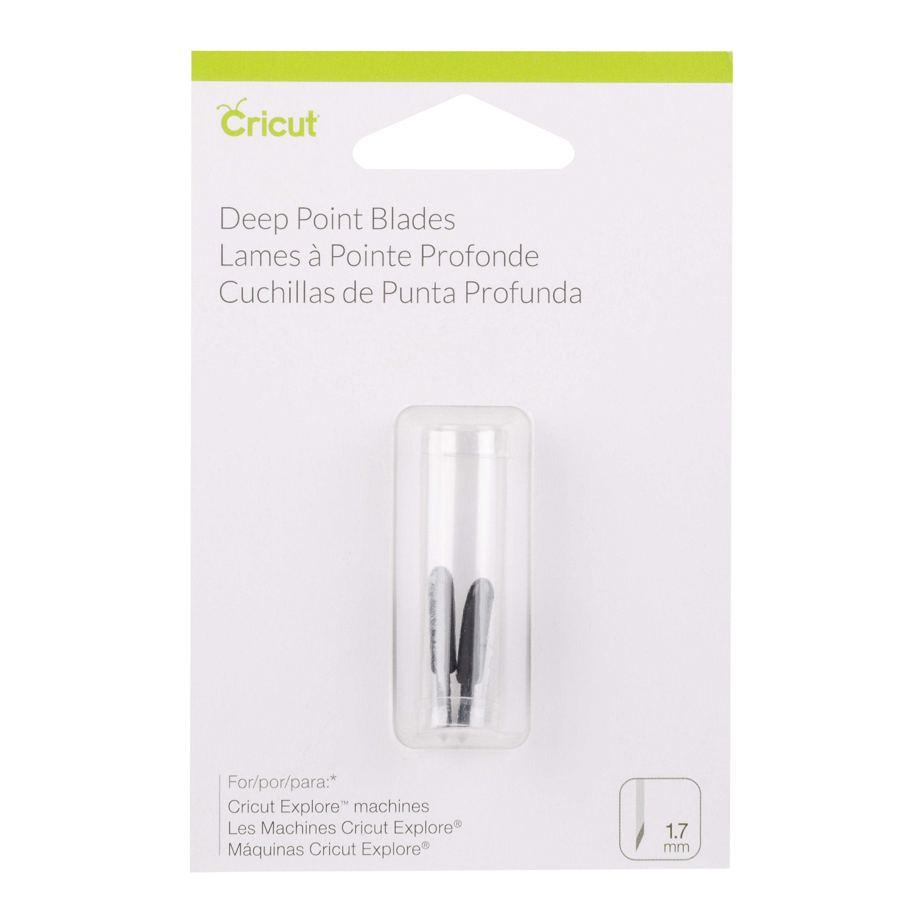 Cricut Pc2003535 Set De 2 Lames Coupe Profonde, Plastique, Multicolore, 12 X 8 X 2 Cm