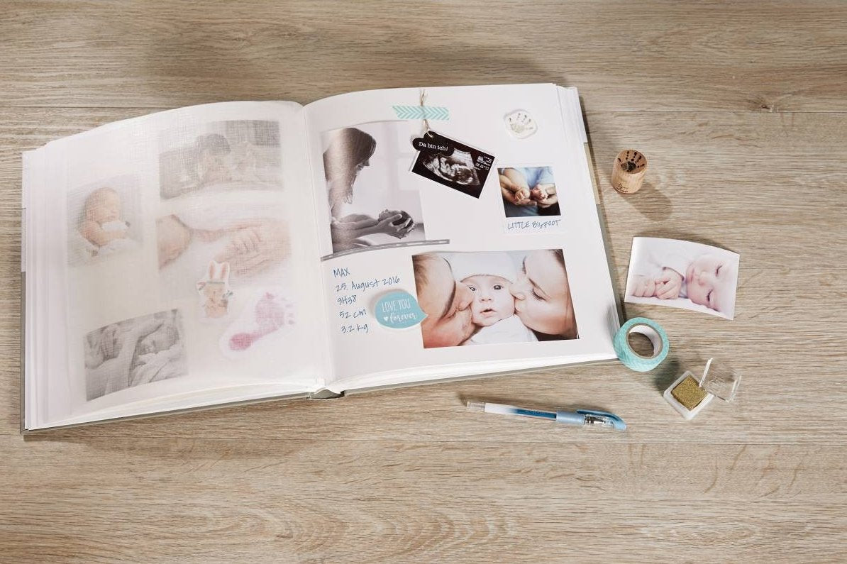 Walther Design Baby Magical Álbum De Foto Y Protector Marrón, Blanco 50 Hojas