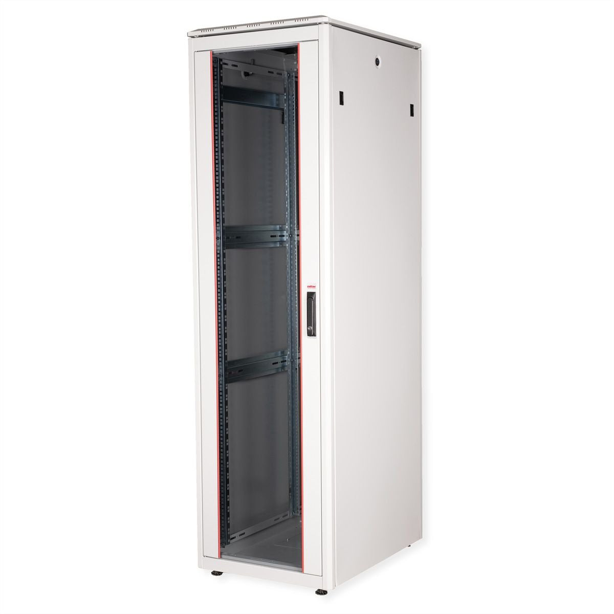 Roline 19-Zoll Netzwerkschrank Pro 42 He, 600x800 Bxt Glastr Grau