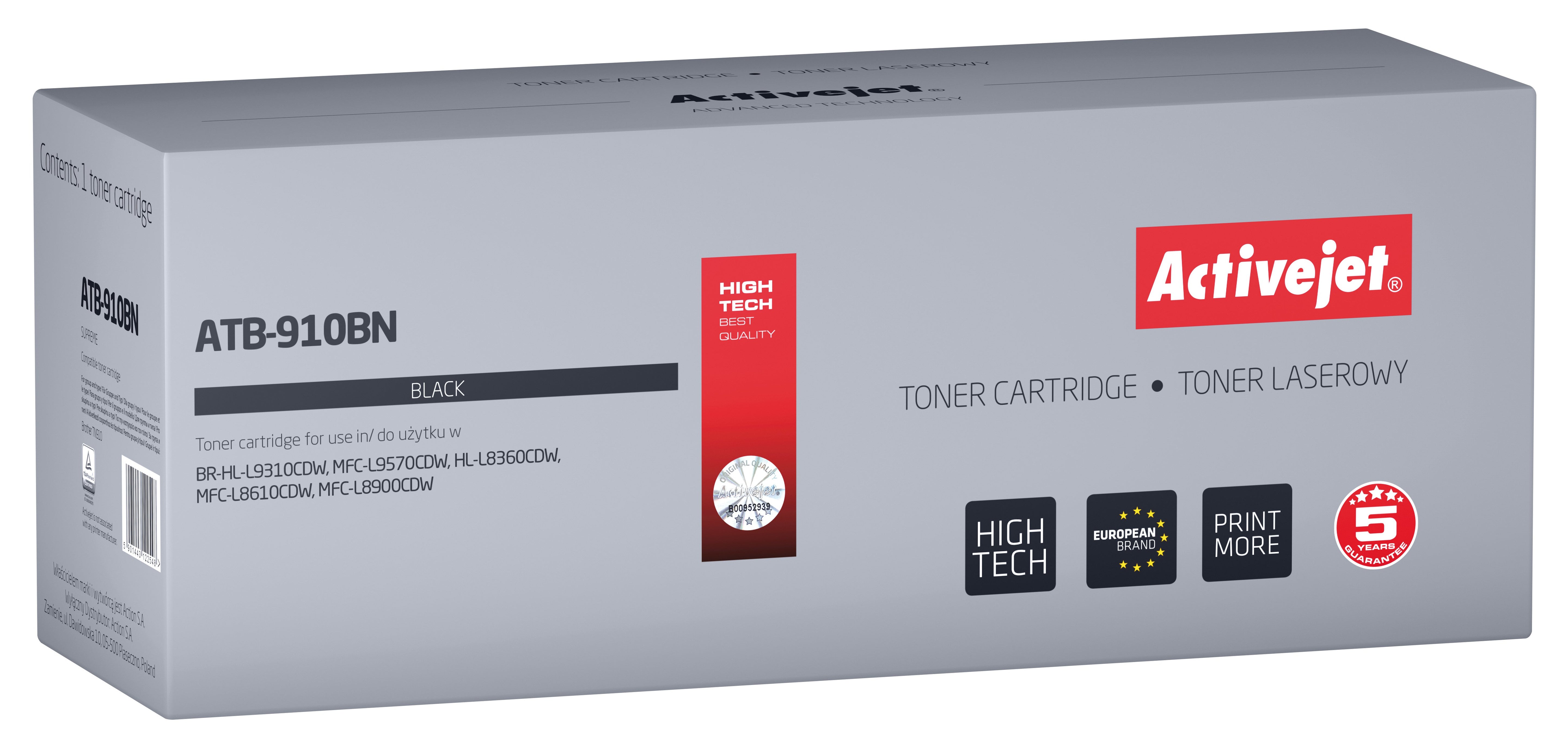 EAN 5901443122548 - Activejet ATB-910BN cartucho de tóner 1 pieza(s) Compatible imagen 1
