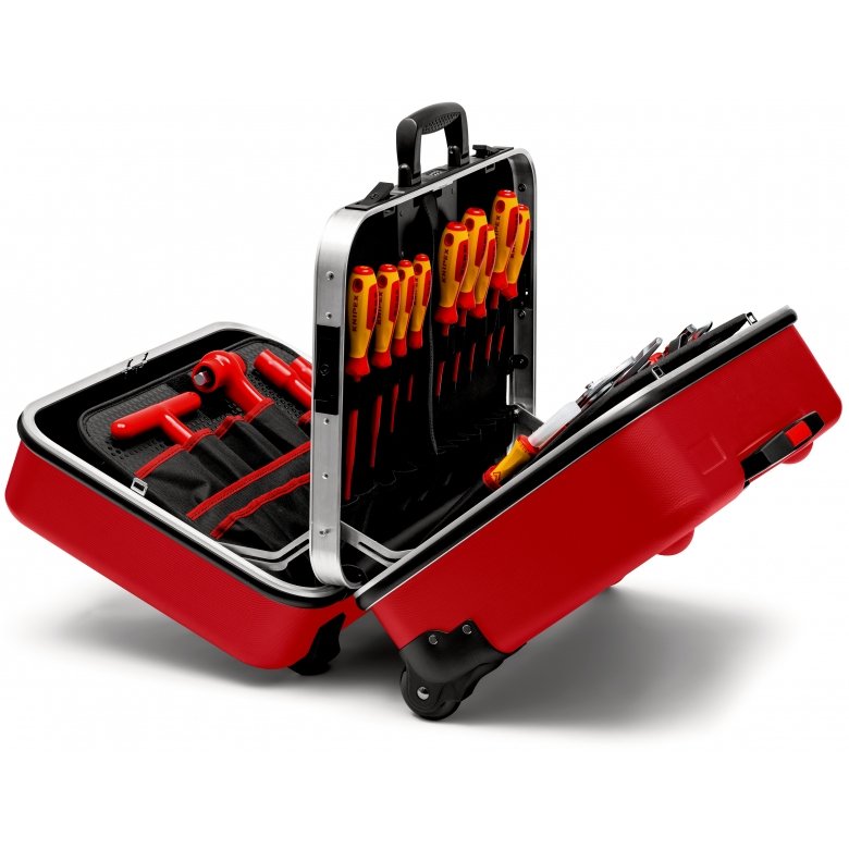 EAN 4003773084341 - Knipex 98 99 15 caja de herramientas Negro, Rojo Acrilonitrilo butadieno estireno (ABS), Aluminio imagen 3