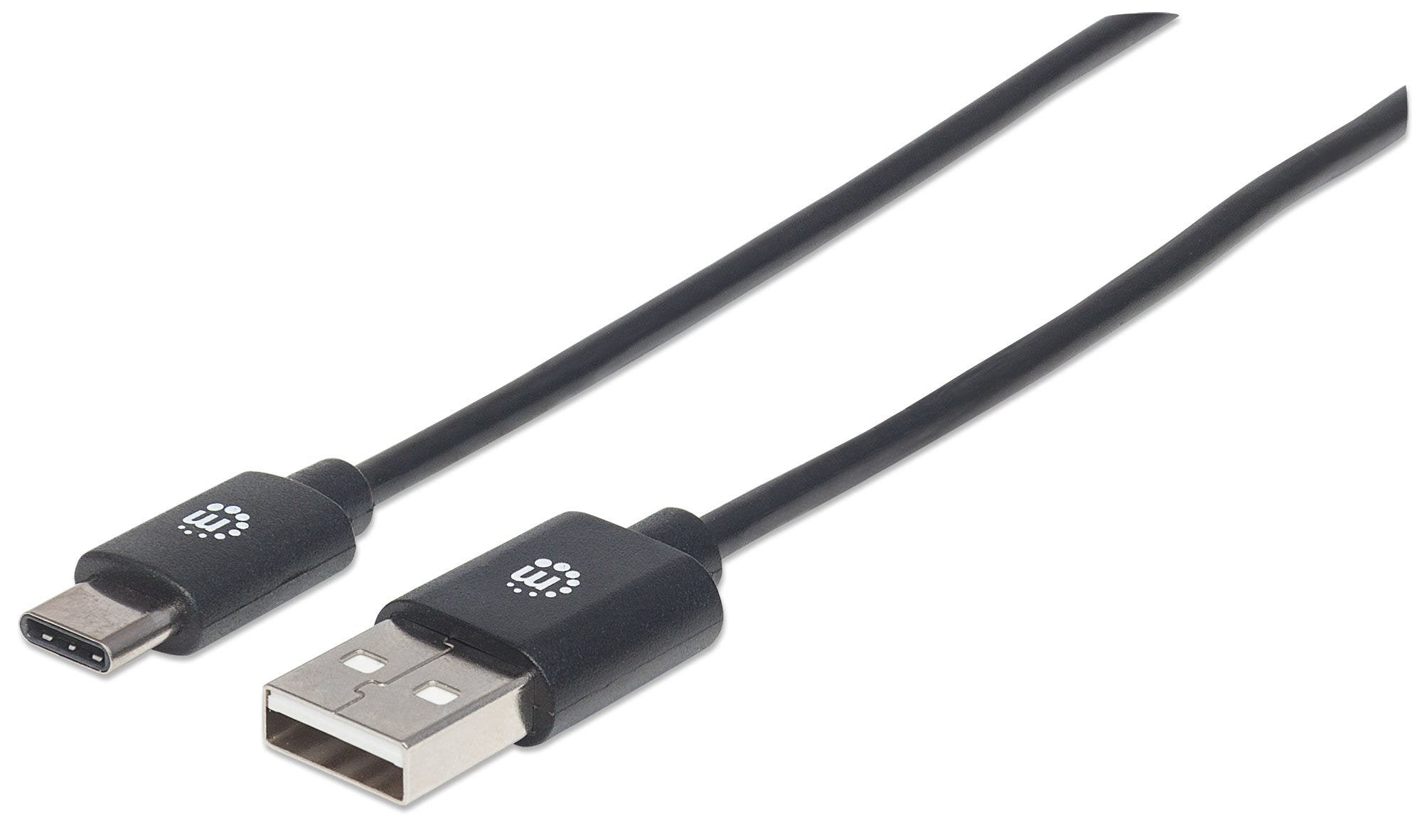 Manhattan Cable Usb C Usb 2.0, A Macho/ C Macho, 480 Mbps, 3 M, Negro