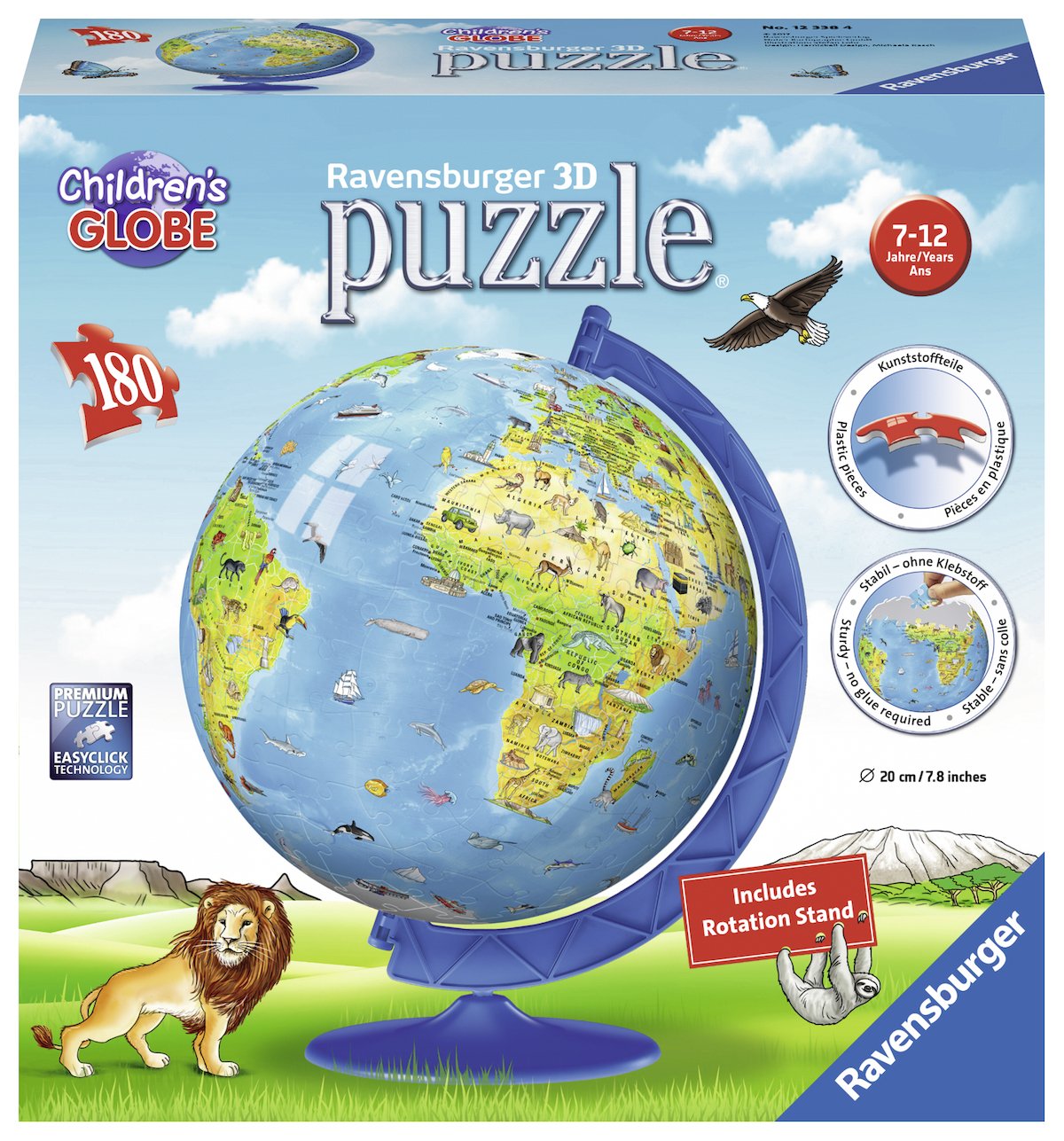 EAN 4005556123384 - Ravensburger Children's Globe Puzle 3D 180 pieza(s) Globo imagen 1