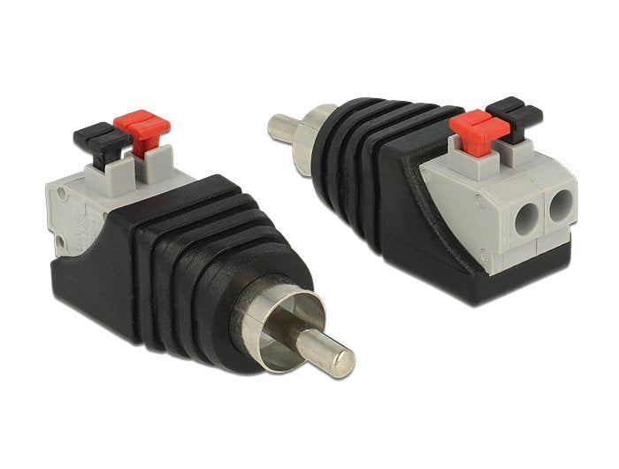 Delock Adaptador Rca Macho A 2pin Negro 65566