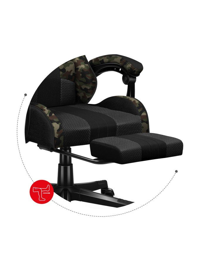 EAN 5903796011548 - Huzaro FORCE 4.7 Silla para videojuegos de PC Asiento (de seguridad) de butaca Negro, Camuflaje imagen 13