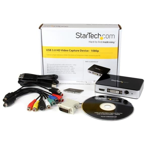 Startech Capturadora De Video Usb 3.0 A Hdmi, Dvi, Vga Y Componentes Grabador Video Hd 1080p 60fps