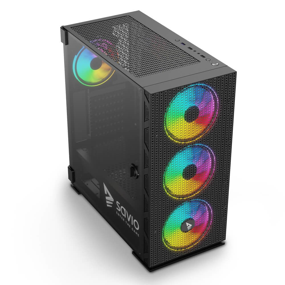 Caja Pc Savio Gaming Raptor X1 Argb Atx Savgc-Raptorx1