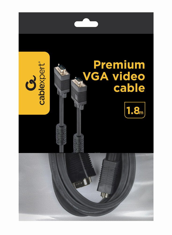 Gembird Cable Vga D-Sub M/M 2 Ferritas 1.80m Negro Cc-Ppvga-6b