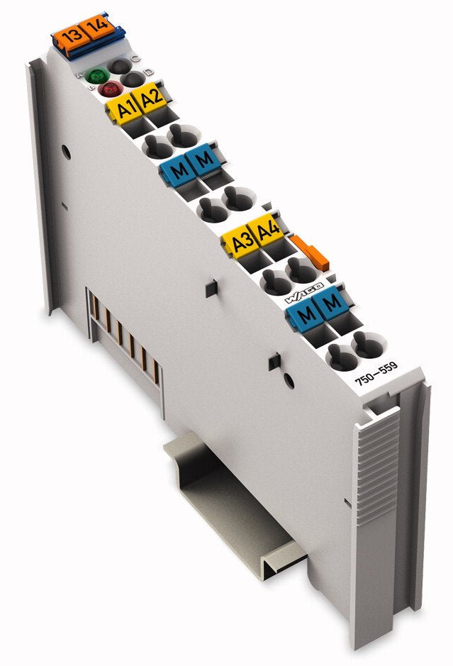 Wago 750-559 4-Kanal-Analogausgang,Dc 0 10 V, Lichtgrau