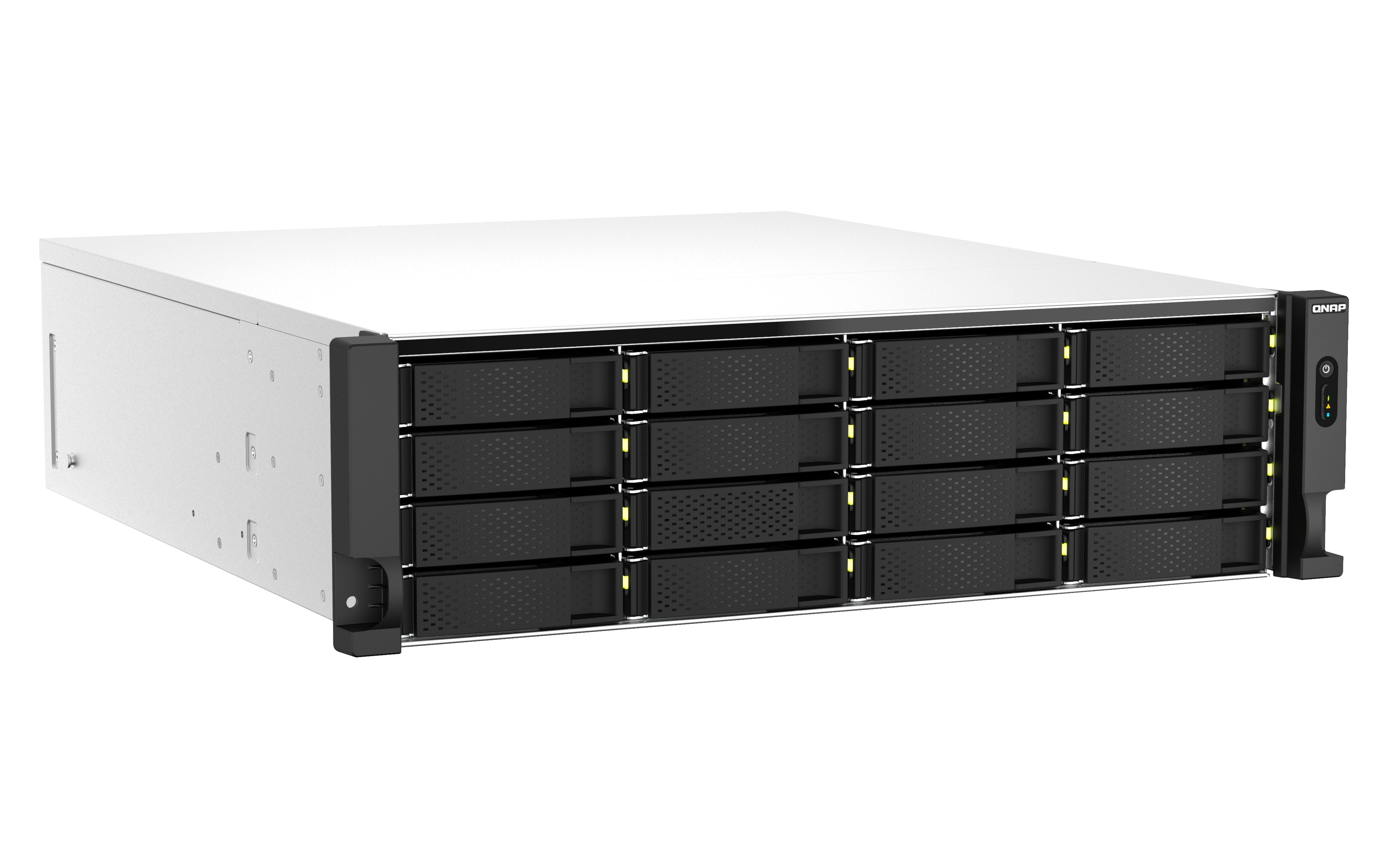 EAN 4711103082263 - QNAP TS-H2287XU-RP NAS Bastidor (3U) Intel Xeon E E-2378 64 GB DDR4 0 TB QuTS hero Negro, Blanco imagen 3