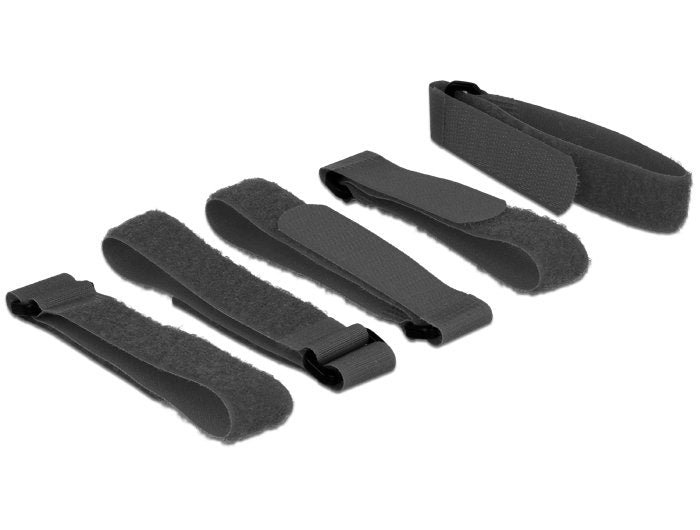 EAN 4043619187041 - DeLOCK 18704 velcro Negro 5 pieza(s) imagen 1