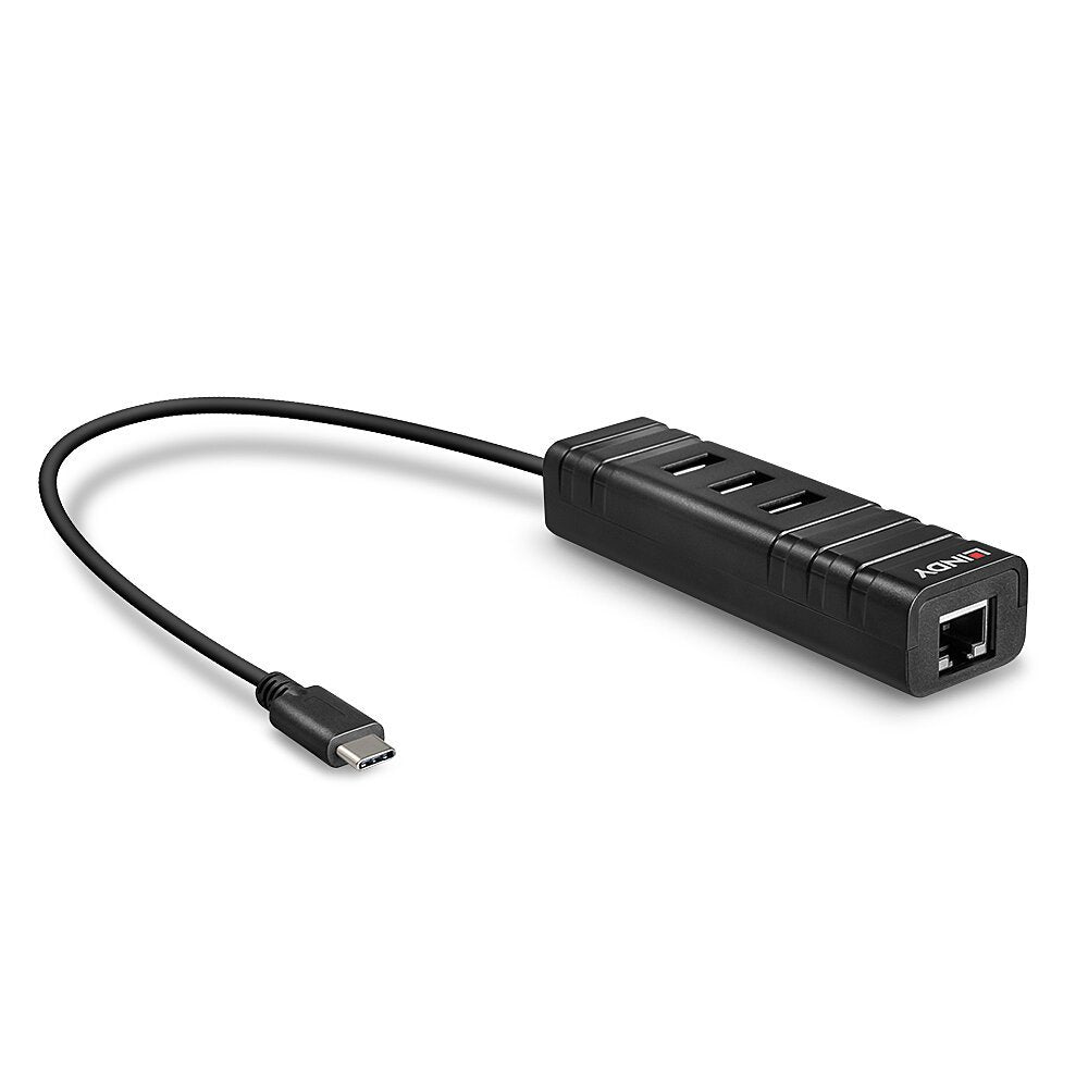 EAN 4002888432498 - Lindy 43249 hub de interfaz USB 3.2 Gen 1 (3.1 Gen 1) Type-C 5000 Mbit/s Negro imagen 1