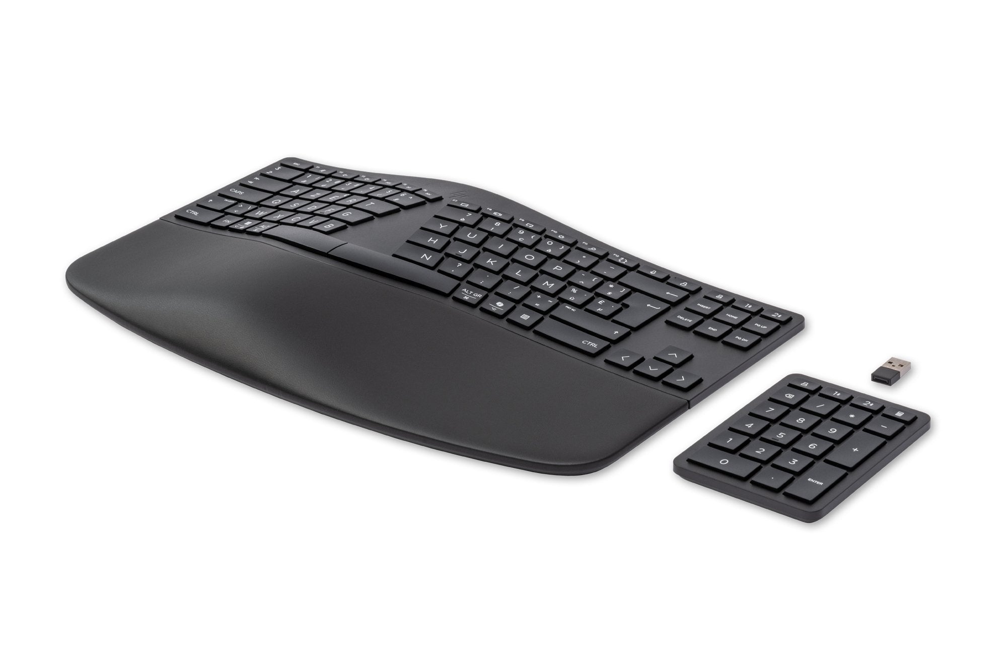 EAN 197192177549 - HP 960 Ergonomic Wireless Keyboard teclado Hogar RF Wireless + Bluetooth AZERTY Belga Negro imagen 2
