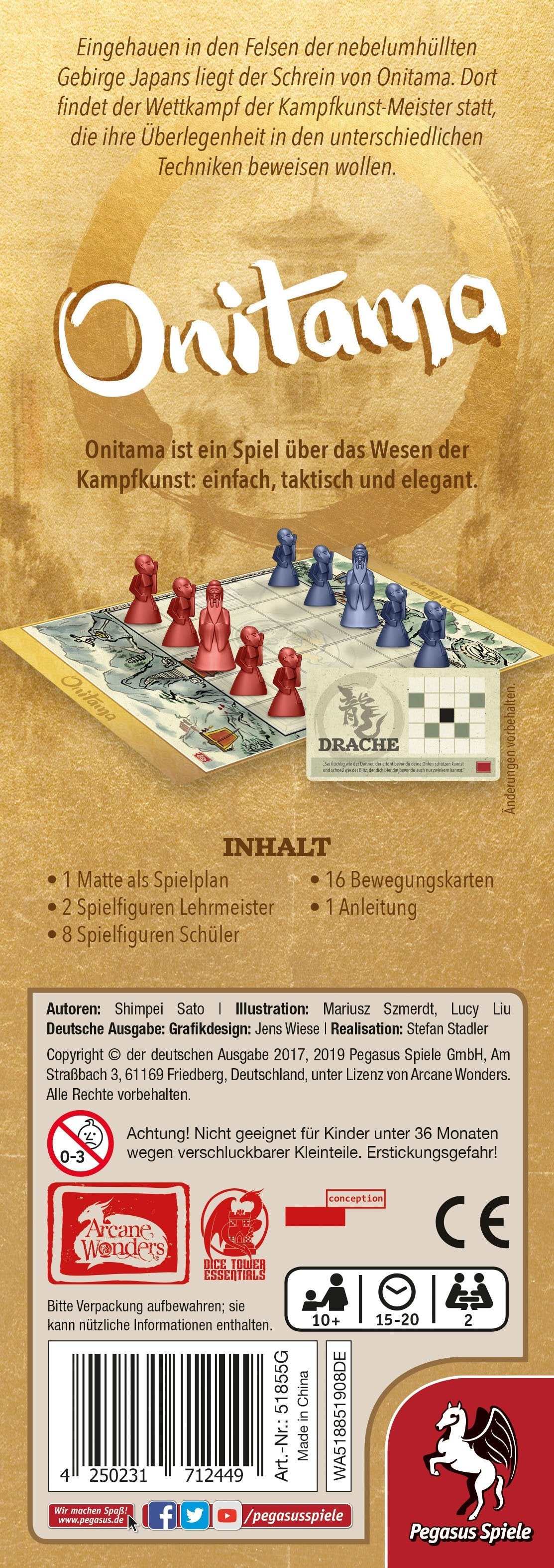 Pegaso Onitama, Juego De Mesa 51855g
