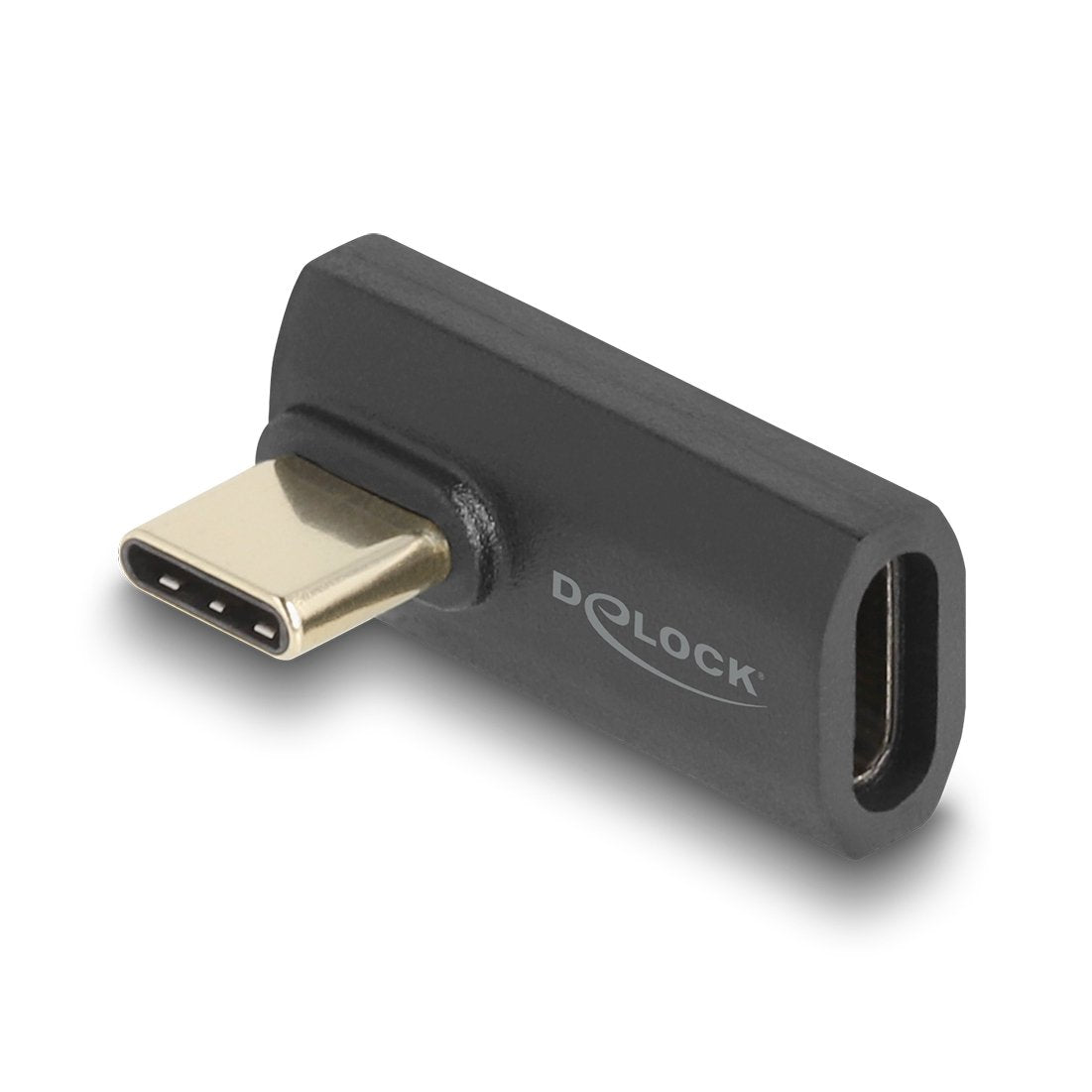 Delock 60244 Usb Adaptador 40 Gbps Usb Type-C Pd 3.1 240 W Macho A Puerto Hembra Girado Sesgado Hacia La Izquierda Y Hacia La Derecha 8k 60 Hz