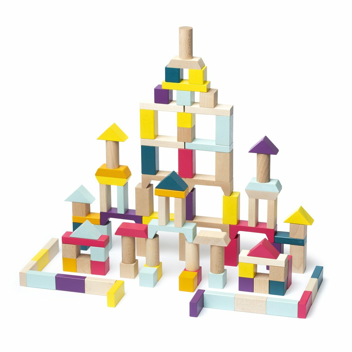 Jamara Kidiwood - Juego De Bloques De Madera 100 Piezas