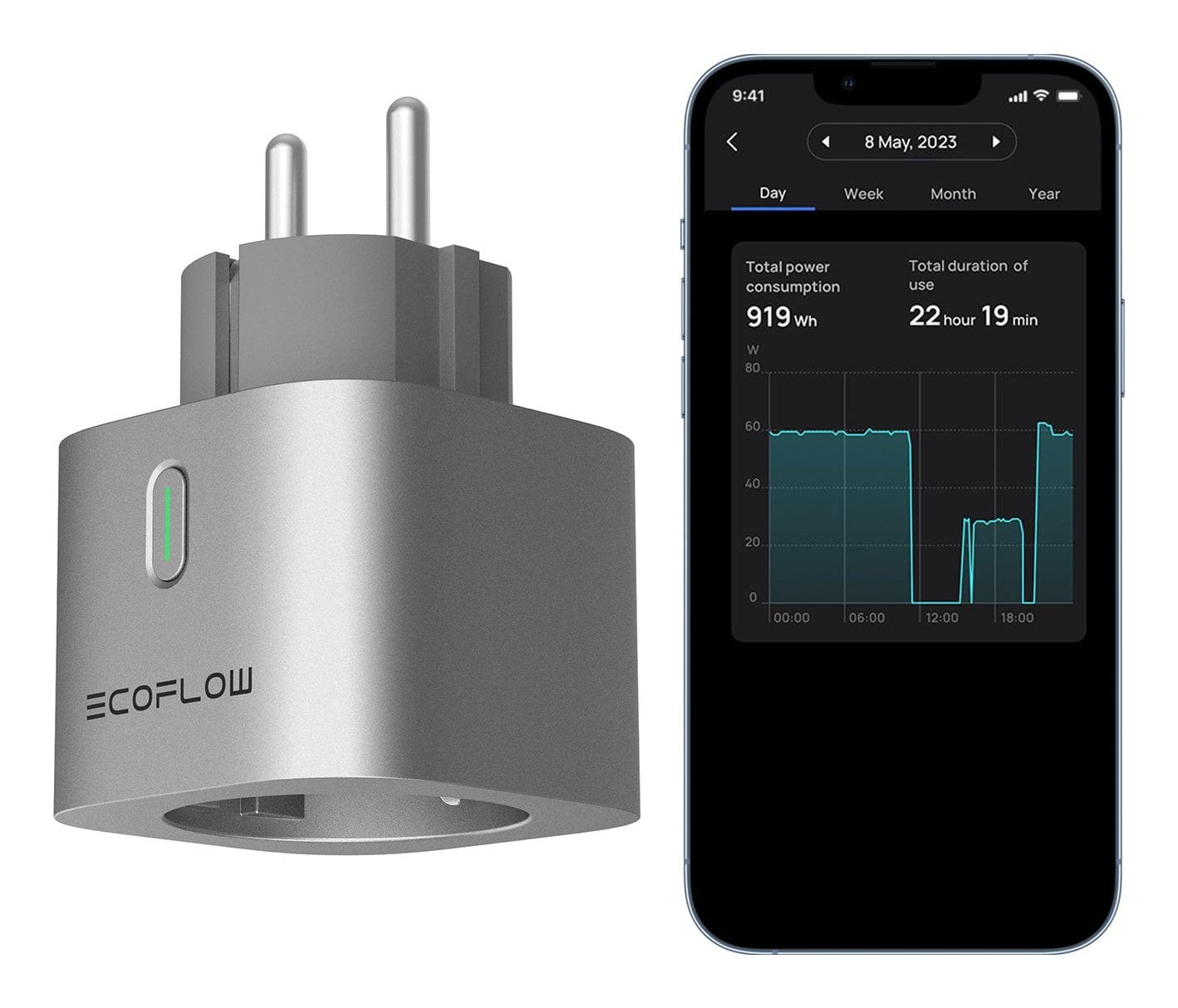 EAN 4895251607780 - EcoFlow EFA-SMARTPLUG-EU-4P enchufe inteligente Hogar Plata imagen 3