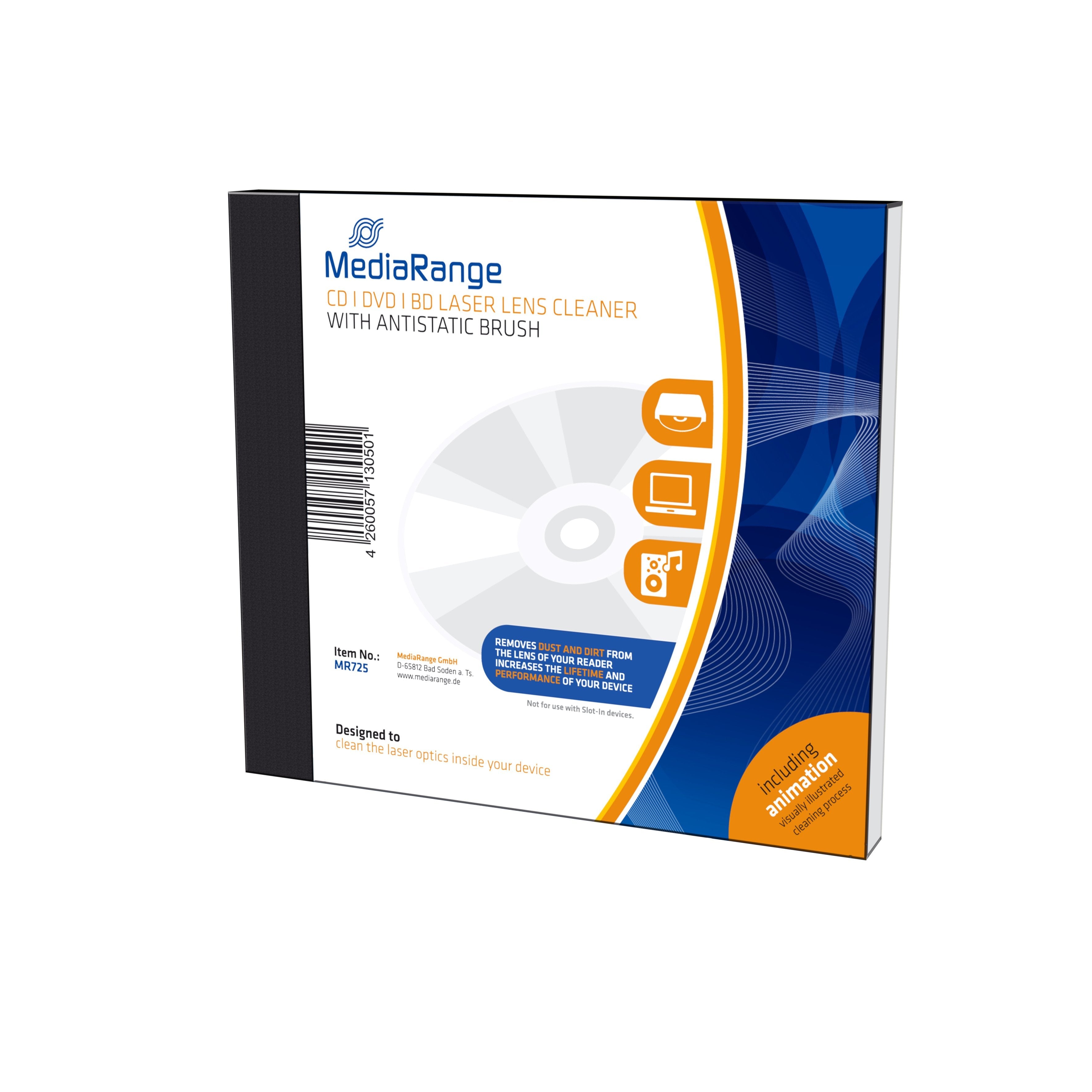 Mediarange Mr725 Kit De Limpieza Para Computadora Líquido Y Cd Para Limpieza De Equipos Pc