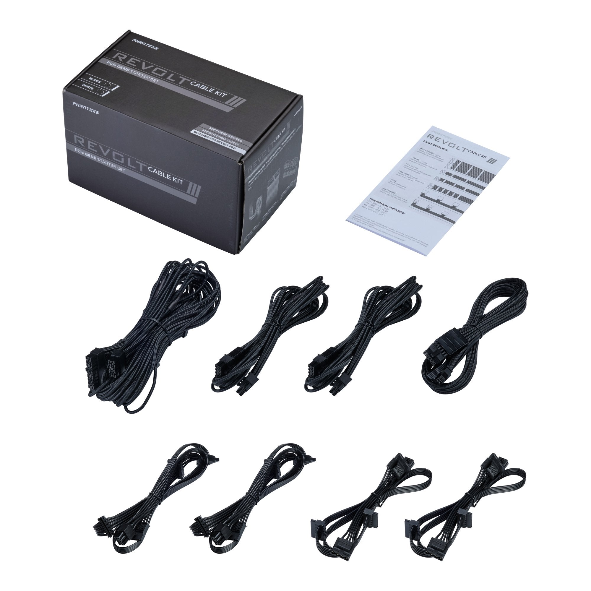 Phanteks Revolt Cable Kit, Pcie Gen5 Marter Set - Negro