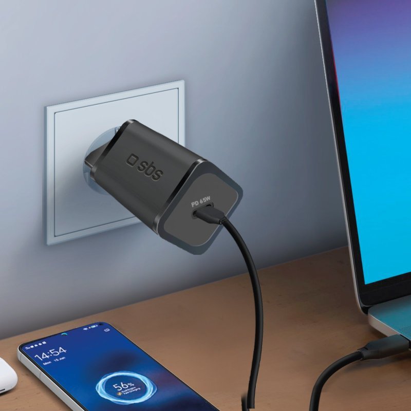 EAN 8018417438172 - SBS TETRGAN1C65W cargador de dispositivo móvil Auriculares, Auriculares, Portátil, Smartphone, Reloj inte imagen 3