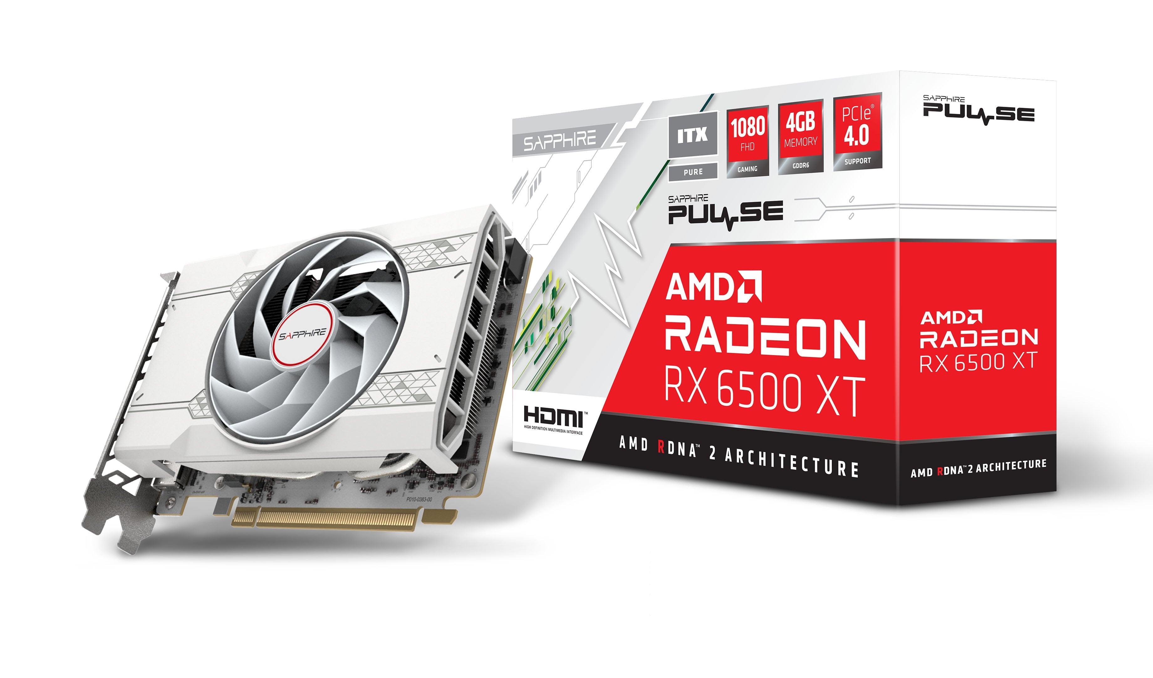 Sapphire Radeon Rx6500xt Itx Gaming Pure Oc 4gb Gddr6 Hdmi