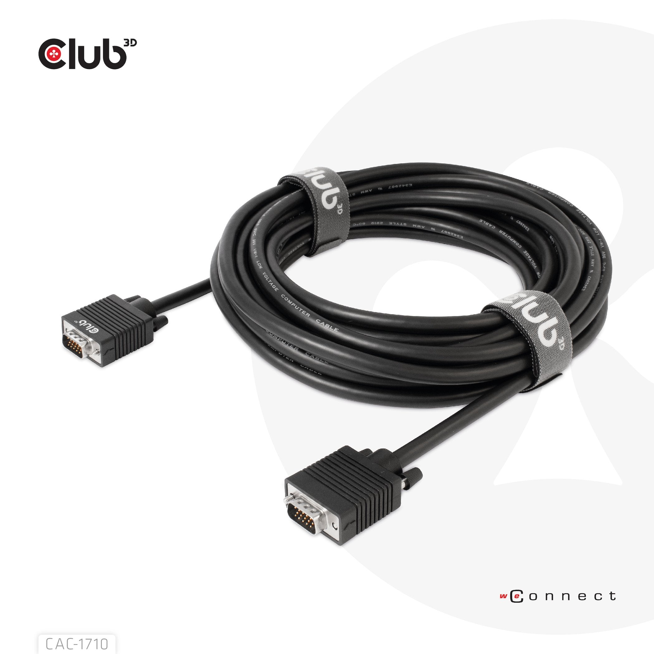 EAN 8719214472191 - CLUB3D CAC-1710 cable VGA 10 m VGA (D-Sub) Negro imagen 6