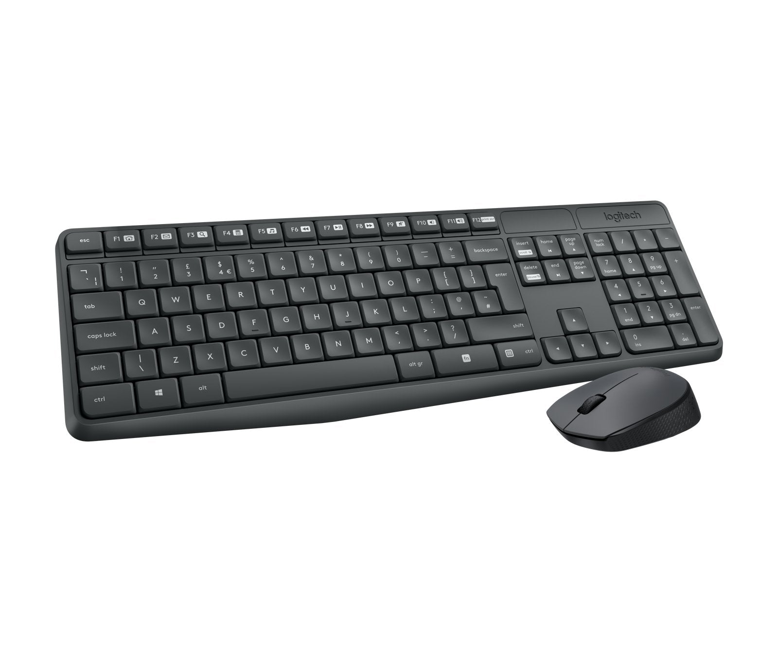 Teclado Nórdico Logitech Mk235 Ratón Incluido Usb Qwerty Gris
