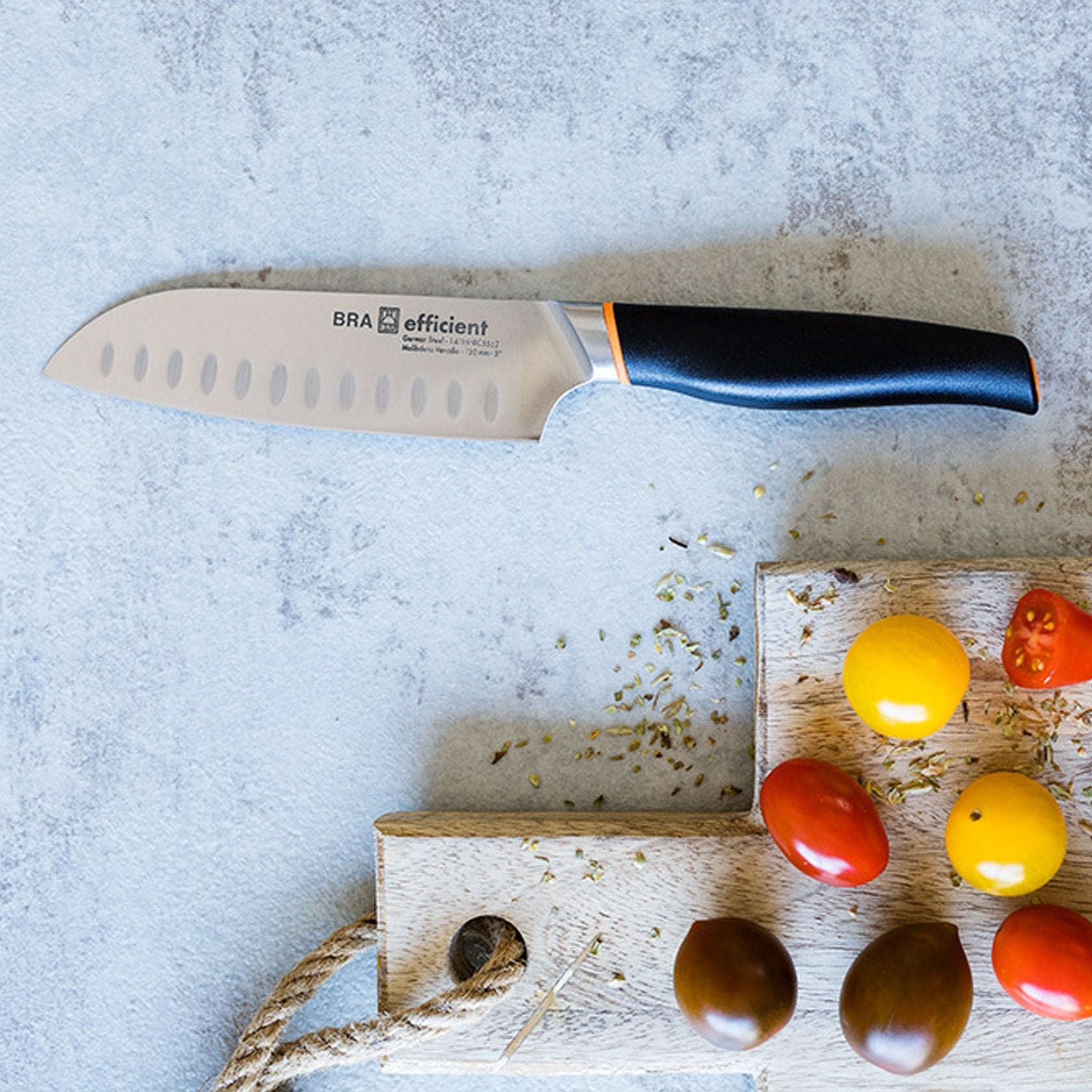 Cuchillo Santoku Bra Efficient A198003 Hoja 130mm Acero Inoxidable