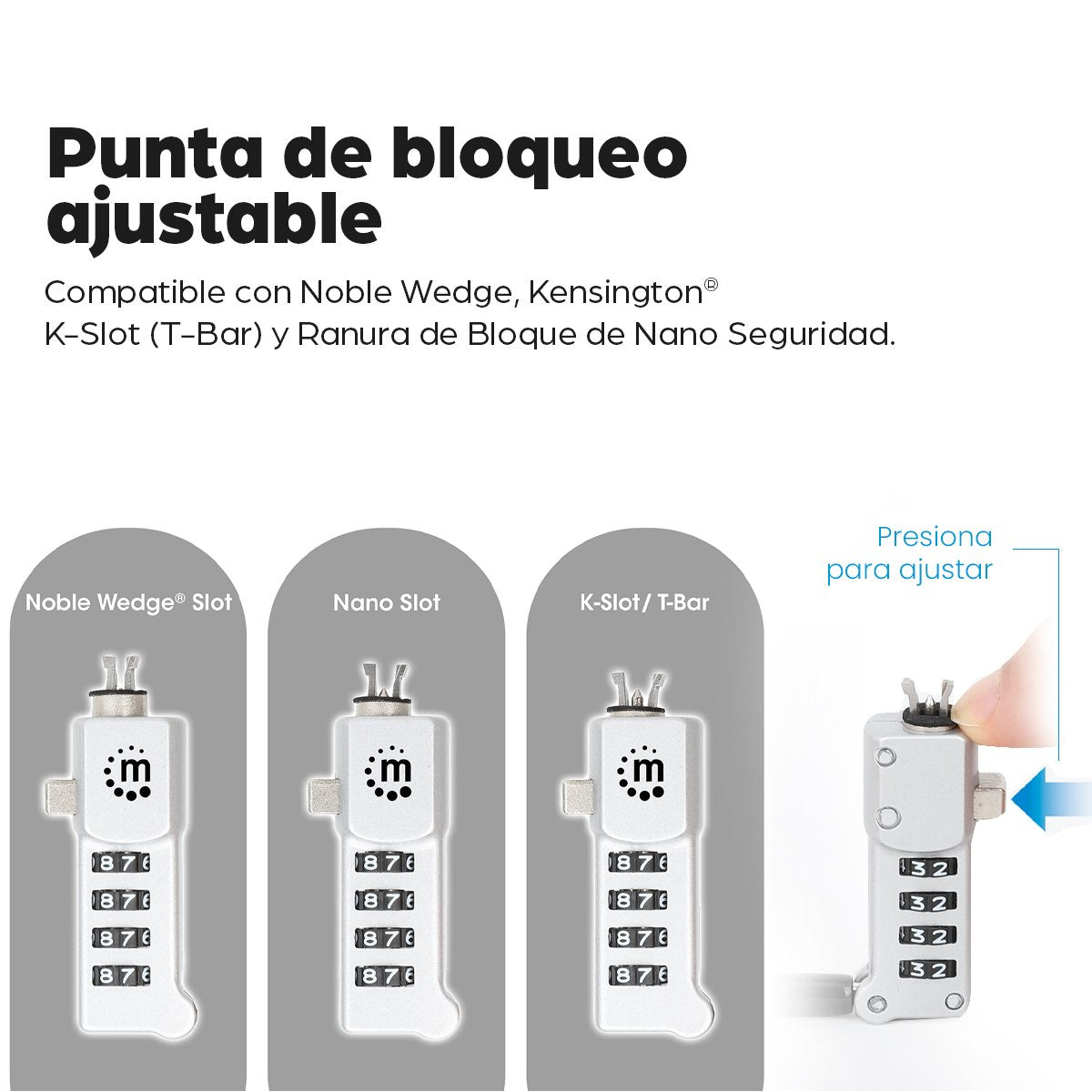 EAN 0766623440301 - Manhattan 440301 cable antirrobo imagen 9