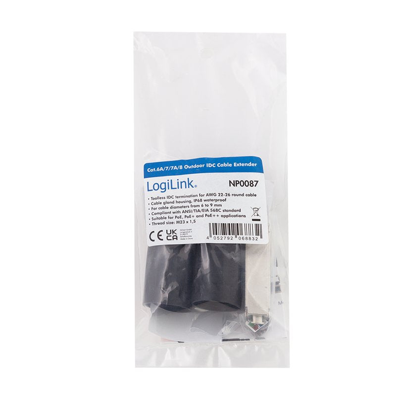 Logilink Np0087 Conector Idc Cat.6a,Cat.7,Cat.7a,Cat.8, Ip68