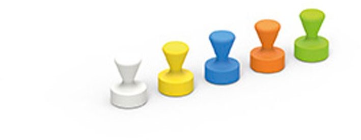 Kegelmagnete Ø 1,2 X 1,6 Cm Farbsortiert - 10 Unidades