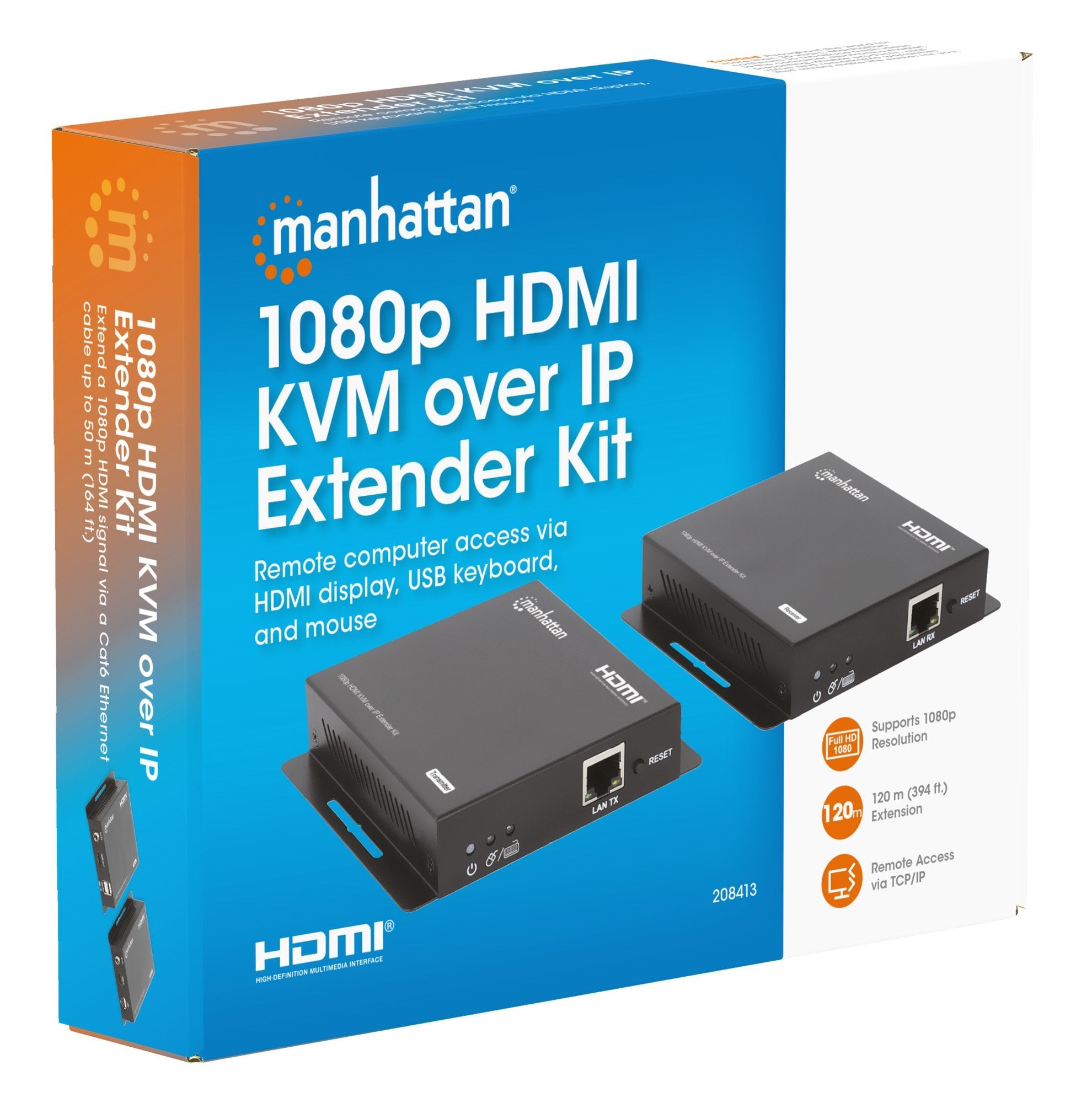 Manhattan 1080p Hdmi Kvm Over Ip Extender Set 1 Bis Zu 120m