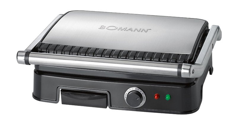 Parrilla De Contacto Bomann Kg 2242 Cb Acero Inoxidable / Negro, 2.000 Vatios