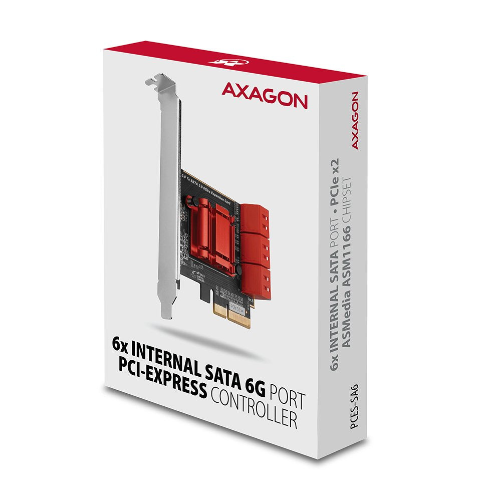 EAN 8595247906465 - Axagon PCES-SA6 tarjeta y adaptador de interfaz Interno SATA imagen 6