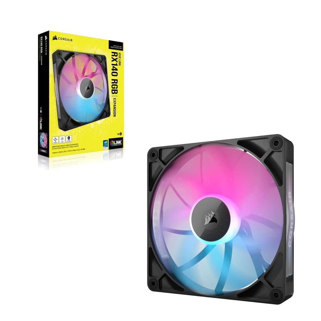 EAN 0840006680932 - Corsair iCUE LINK RX140 RGB Carcasa del ordenador Ventilador 14 cm Negro 1 pieza(s) imagen 2