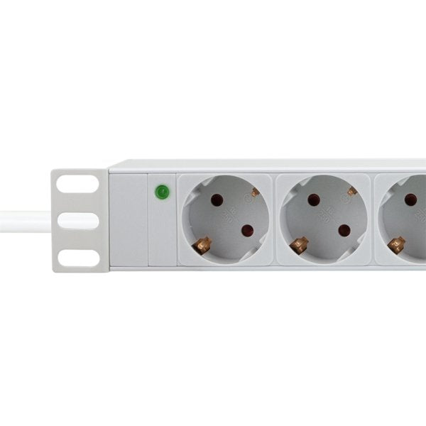 Regleta 9er De Enchufes 19" Pdu Logilink Gris Claro