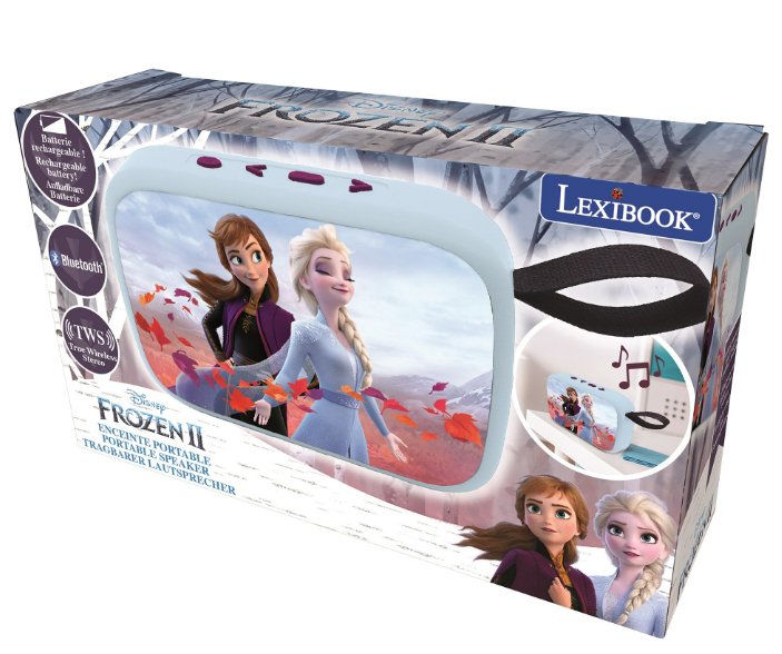 Altavoz Inalámbrico Lexibook Frozen 5w Bluetooth 4h Autonomía Batería Litio 300 Mah Función Tws Azul