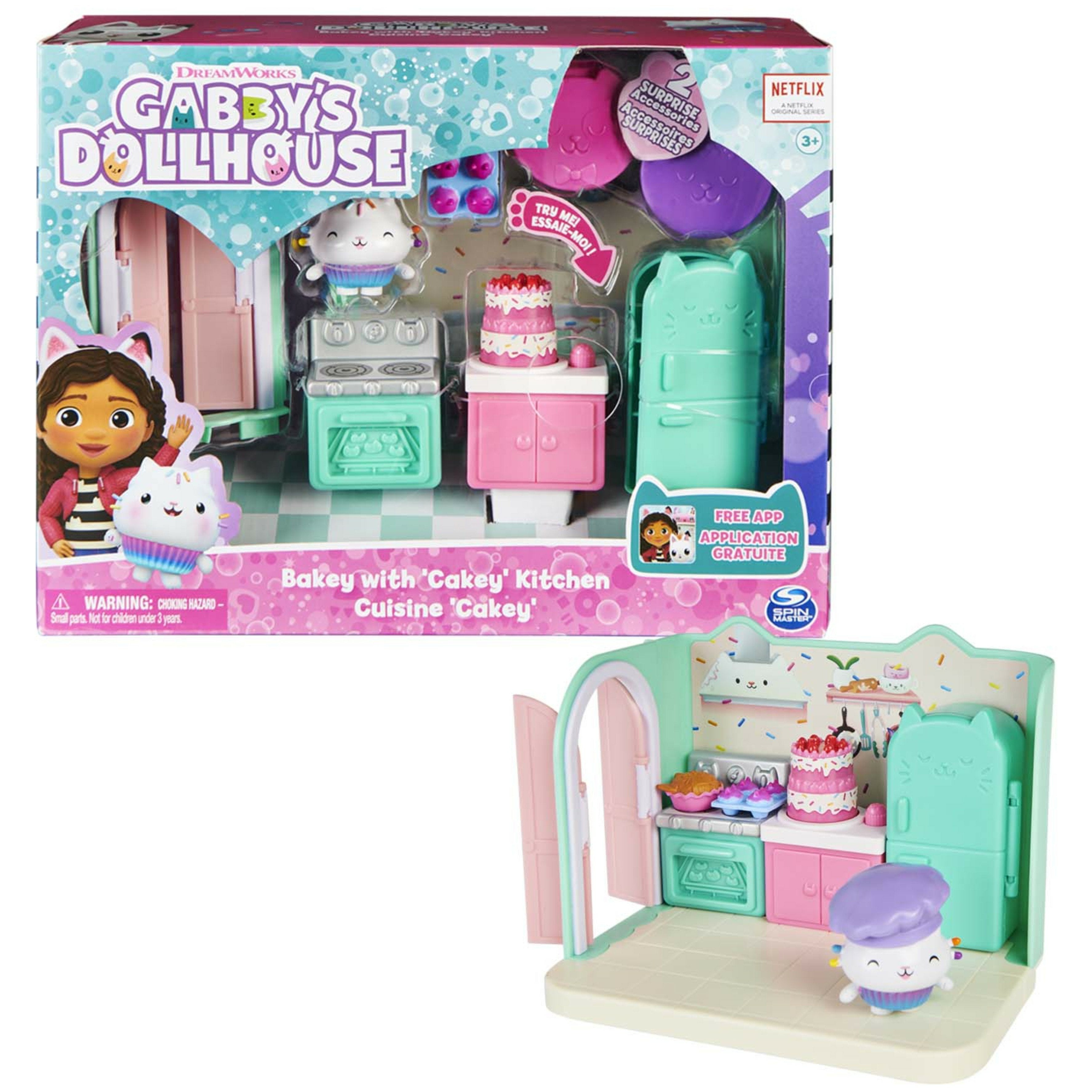 Spin Master Gabby'S Dollhouse Deluxe Room Cocina Con Figura De Gato Kuchi 6062035