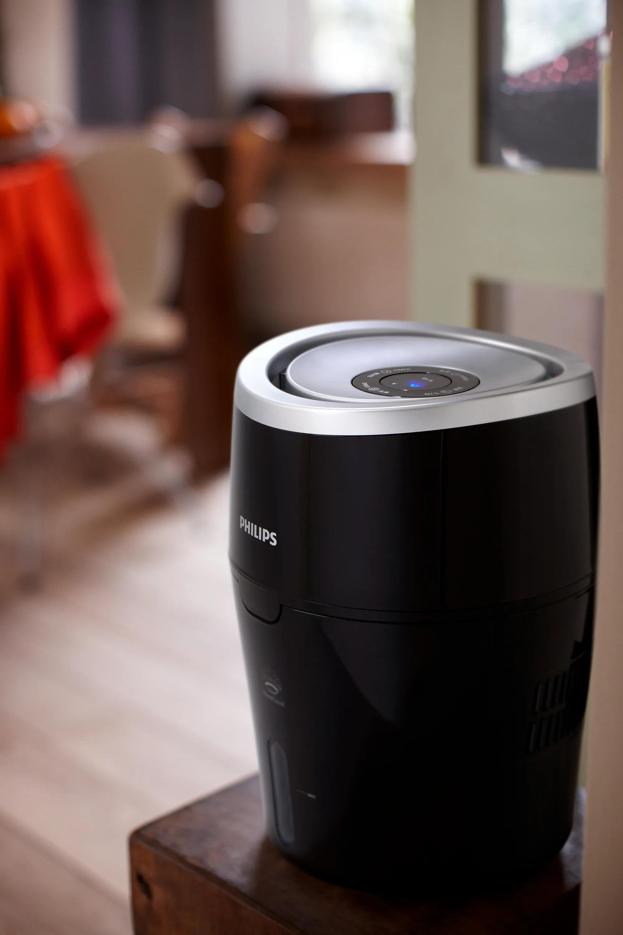EAN 8710103786382 - Philips 2000 series HU4813/10 humidificador Natural 2 L Negro 18 W imagen 9