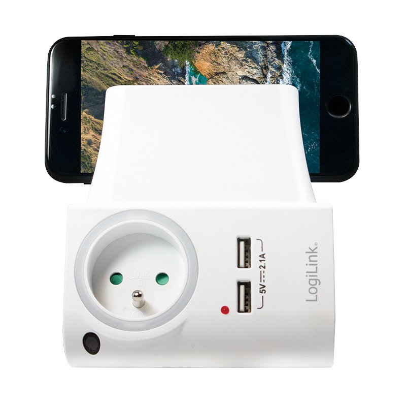 Steckdosenadapter2x Usb-Port+L Adeschalefrankr.