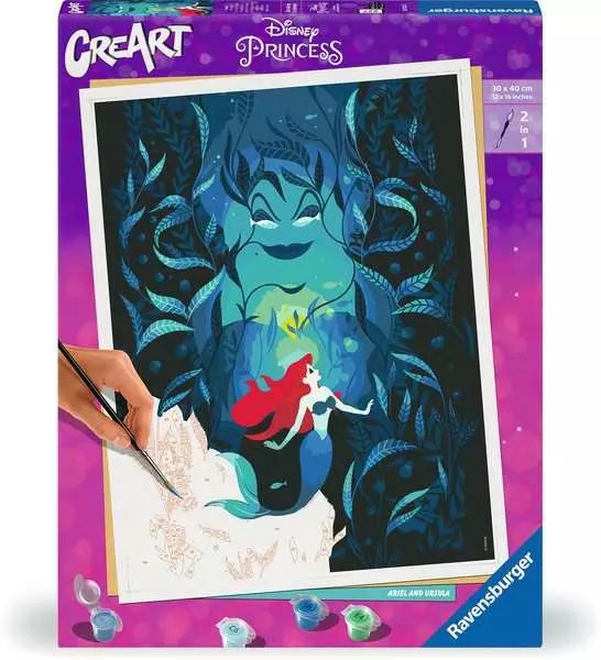 Ravensburger Creart - Disney Arielle Y Ursula, Pintura 23732